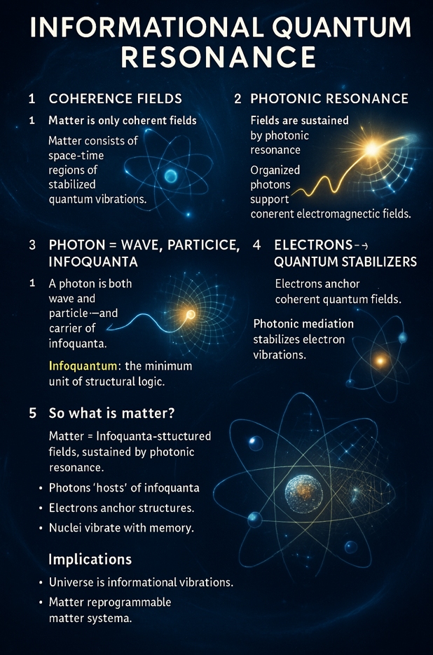Foundational Framework for the Infoquantum Model of Coherent&nbsp;Matter